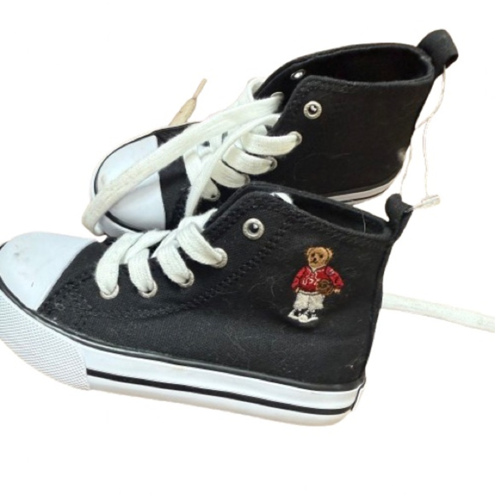 Ralph Lauren Black and White High-Top Sneakers - NEW WITH TAGS